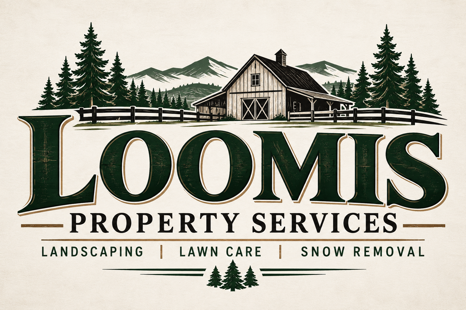 Loomis Property Services rustic farmhouse logo